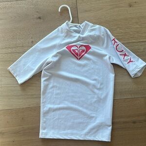 Roxy Rashguard girls 10 white